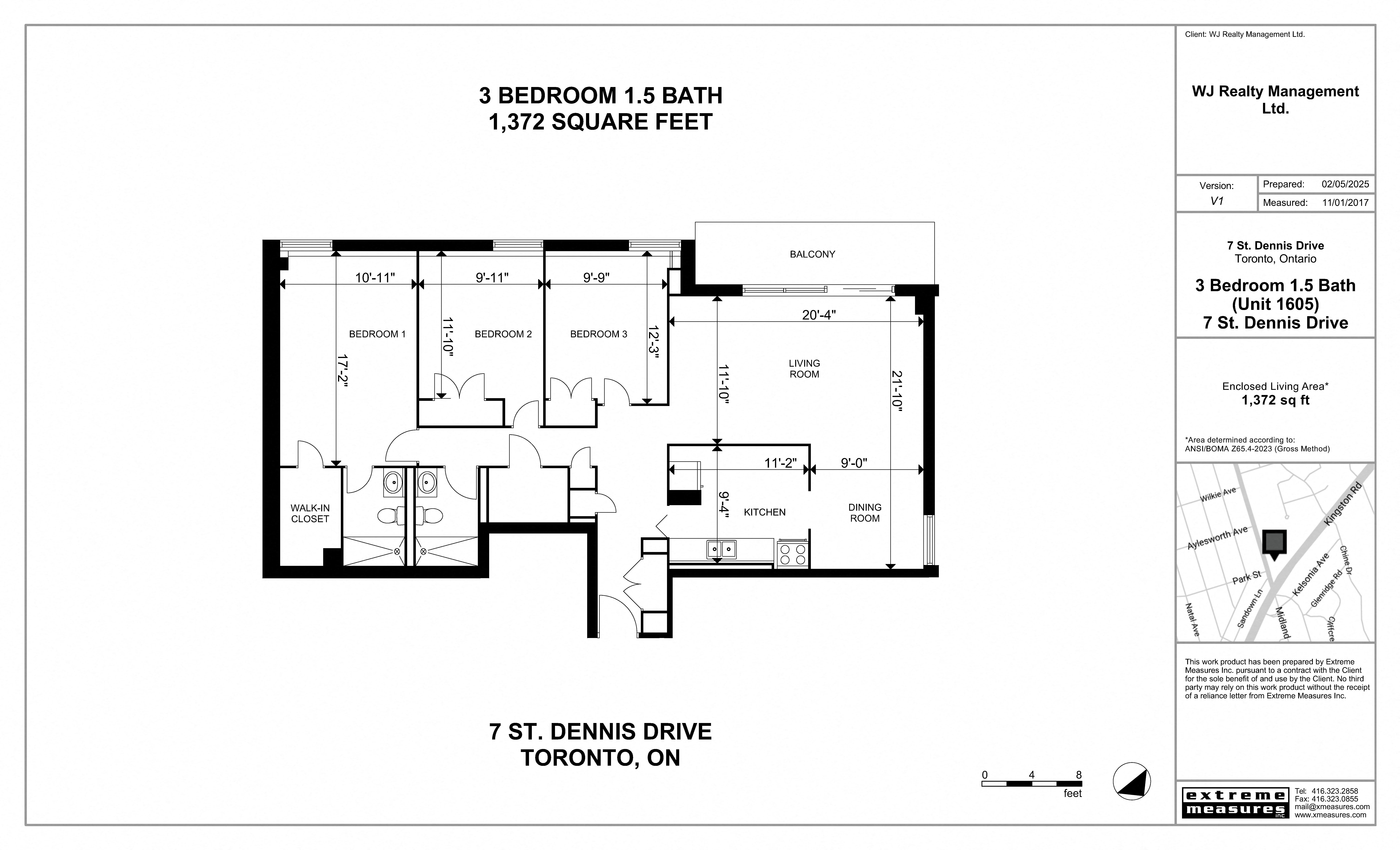 3 Bedroom 1.5 Bath Floorplan